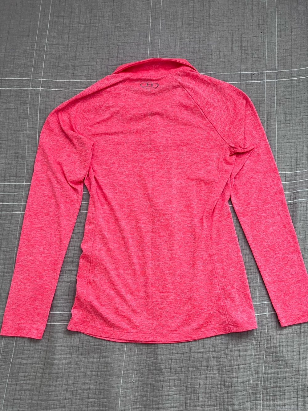 Under Armour- Neon Pink Quarter-Zip Pullover - Picture 2 of 2